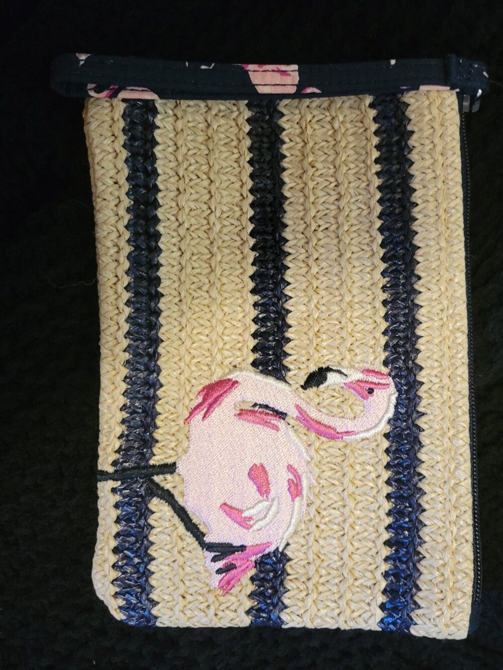 Vera Bradley Flamingo wristlet pouch